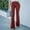 Wine, variant on Idoravan Women's Size Pants Womens Fashion Slim Fit Comfortable Solid Color Pocket Casual Flared Pants