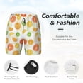 thumbnail image 3 of Kdxio Colorful Lemons Print Mens Swim Shorts with Mesh Lining, Breathable and Quick-Drying, Adjustable Waist, Privacy Pocket-Small, 3 of 6