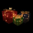 thumbnail image 4 of Northlight Lighted Red Blue and Green Gift Boxes Christmas Outdoor Decorations - Set of 3, 4 of 5