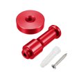 thumbnail image 4 of 5Pcs, gancho de pared montado de 1.69" gancho para albornoces, colgador de toallas individual de aleación de aluminio rojo, 4 of 4