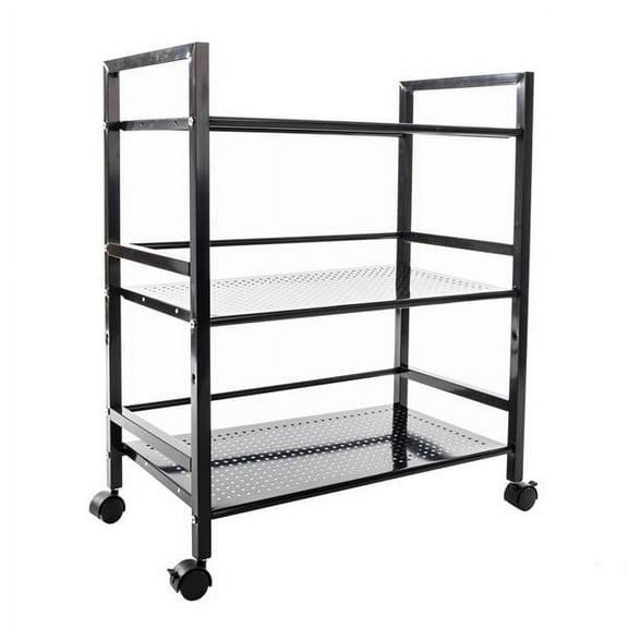 Cterwk 3 Tier Classic Storage Rolling Cart, Slim Storage Cart with Wheels Slide Out Storage Rolling Cart Organizer Plastic Utility Carts