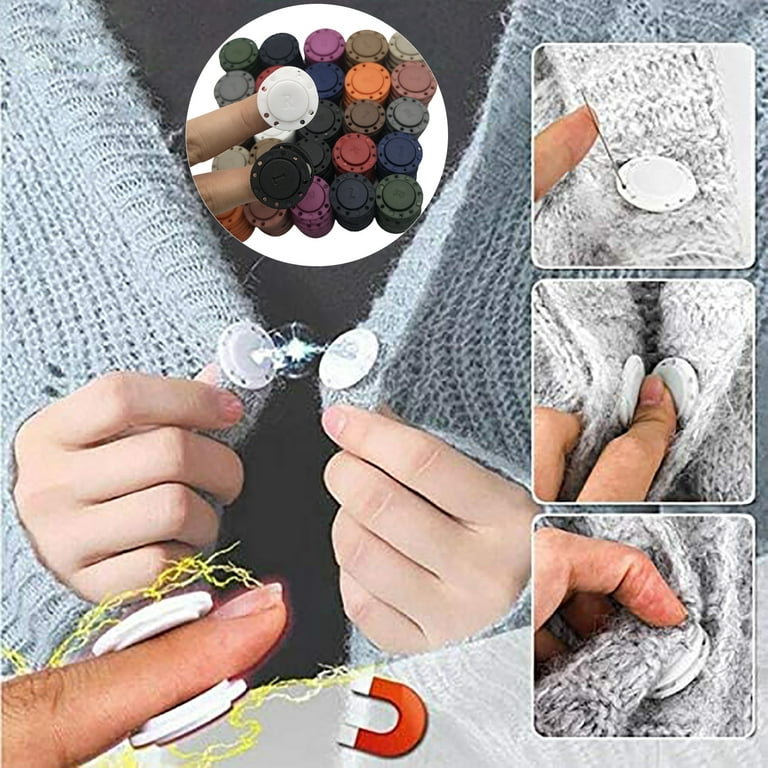 Round Plastic Magnet Buckle Magnetic Button Case Bag Magnet Stone Coat Bag  Curtain Magnetic Hand Stitched