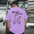 thumbnail image 2 of kpoplk Men's Daily Essential T-Shirt Big and Tall Relaxed Fit Short Sleeve Crew Neck Soft Cotton Blend Graphic Print Tee Size M,Purple, 2 of 7