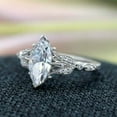 thumbnail image 4 of Hearts And Arrows Super Flash Horse Eye Zircon Ring Women, 4 of 5
