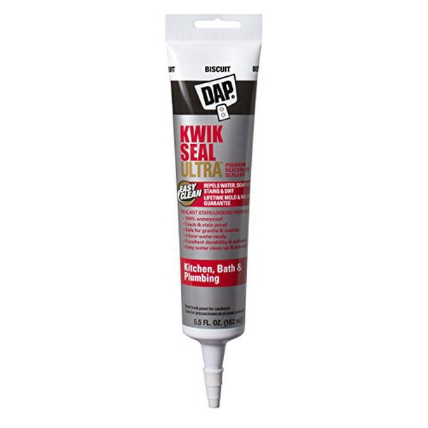 DAP Kwik Seal Ultra Premium Kitchen & Bath Sealant, Biscuit, 5.5 oz