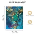 thumbnail image 2 of Nawypu Abstract Canvas Wall Art Teal and Green Marble Texture Pictures for Living Room Bathroom Bedroom Turquoise Wall Decor Modern Artwork Abstract Gold  Office Home Decorations, 2 of 5