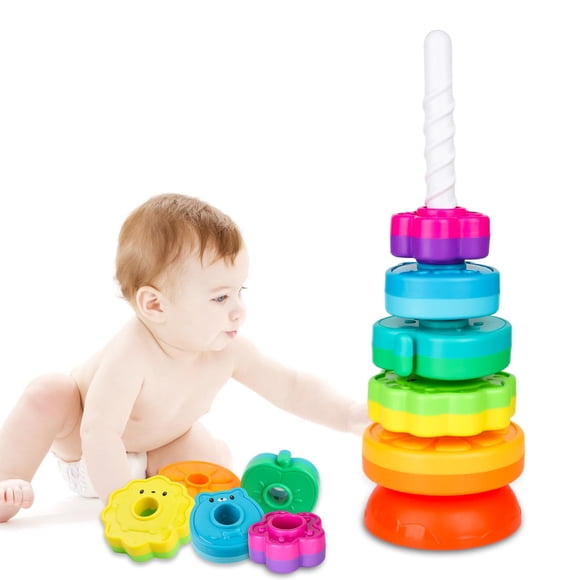 Juguete giratorio apilable LBAIBB Juguetes Spin Stack para niños de 1 año o más