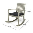 thumbnail image 4 of Champlain Outdoor Modern Acacia Wood Rocking Chairs with Water-Resistant Cushions, 4 of 5