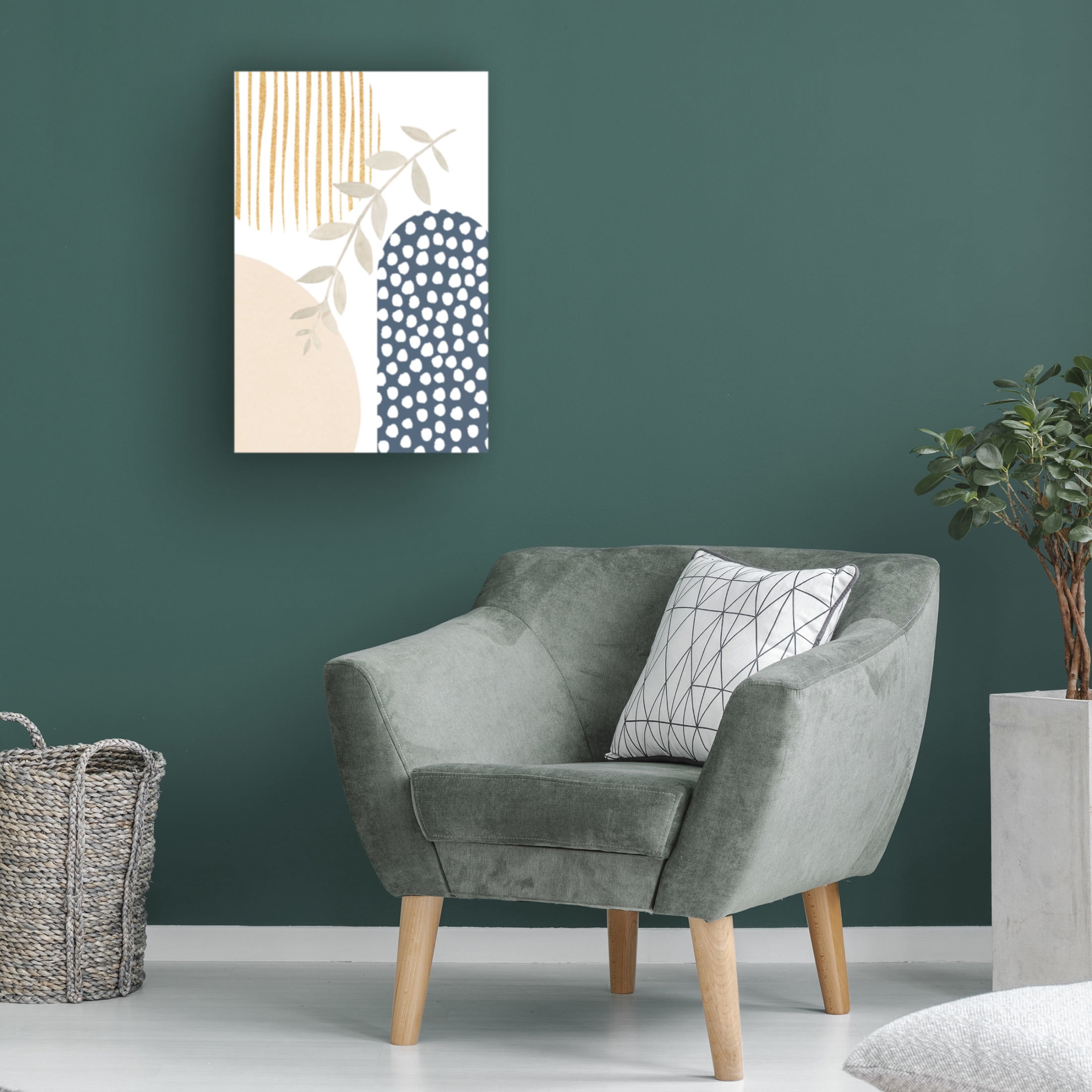 Trademark Fine Art Sally Ann Moss boho blue 1 Canvas Wall Art