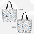 thumbnail image 2 of Rateoe Butterfly Print Lightweight Tote Bag for Women, Water-Resistant Shoulder Bag with Zipper, Spacious Casual Handbag for Work, School, Shopping, 2 of 7