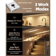 thumbnail image 3 of EZVALO 5-Pack Under Cabinet Lighting, 2400mAh Motion Sensor Light, LED Closet Lights Wireless, 2700K Dimmable, Timer, Magnetic, w, 3 of 8