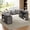 Gray, variant on Electric Standing Desk with Power Outlet, Executive Desk with Lockable File Cabinet and Open Storage Compartments, Home Office Desk, Walnut