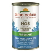 (24 Pack) Almo Nature HQS Natural Tuna in broth Atlantic style Grain Free Wet Cat Food, 4.95 oz. Cans