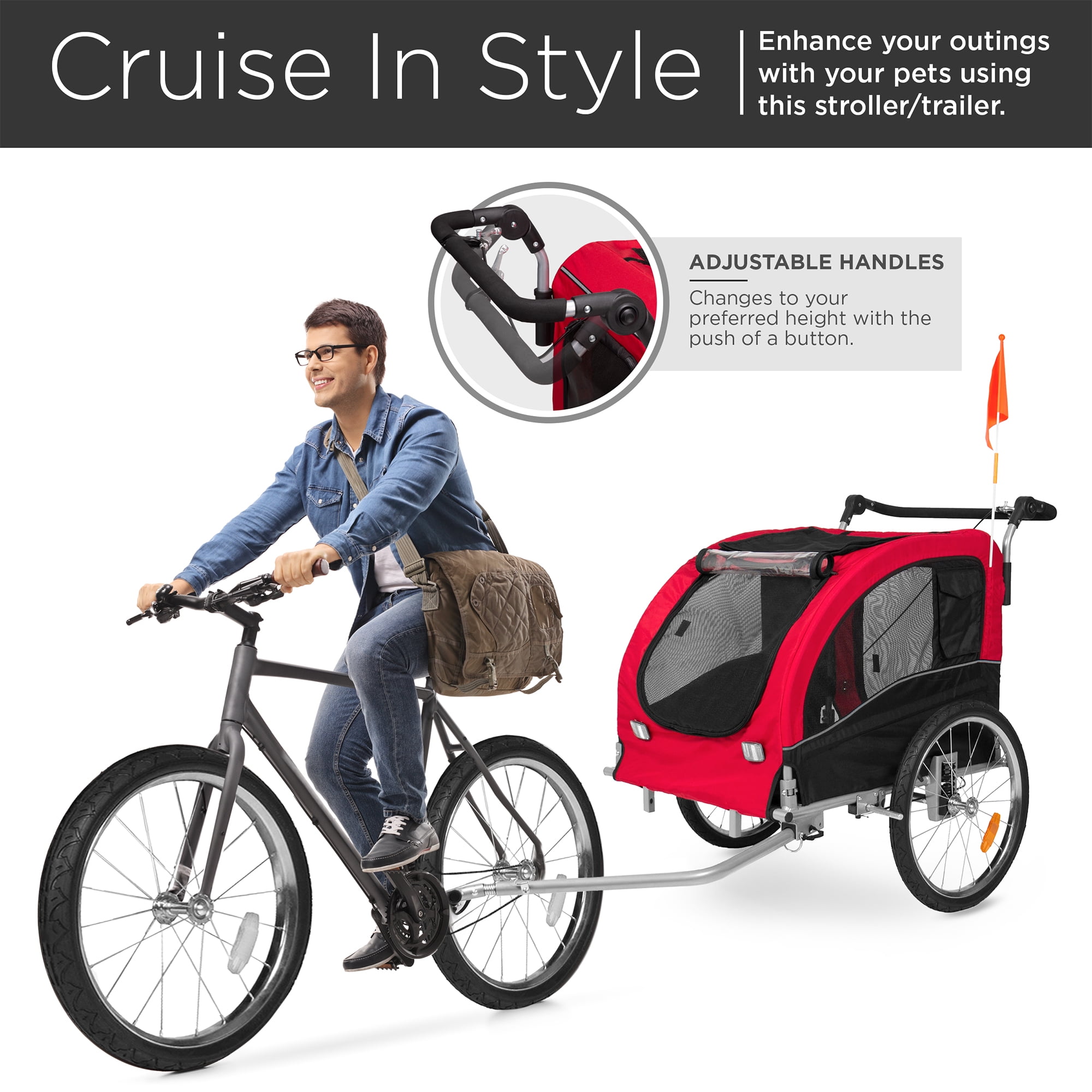 dog trailer stroller combo