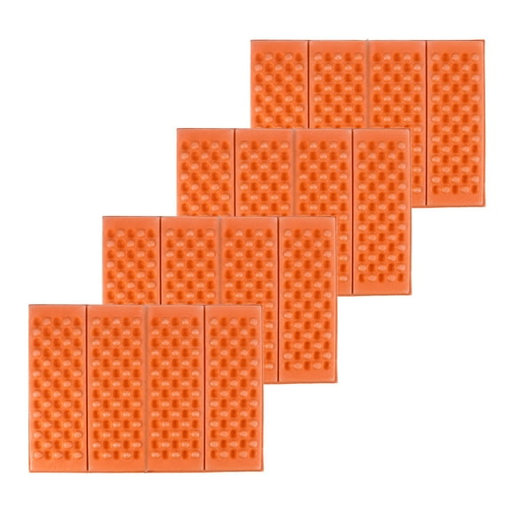 KONTONTY 4 PCS Portable Outdoor Cushions Waterproof Pad Travel 38.5X27cm Orange