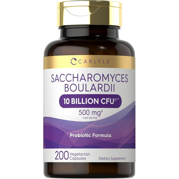 Saccharomyces Boulardii Probiotics 10 Billion CFUs | 200 Capsules | by Carlyle