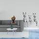 thumbnail image 2 of Reloj de mesa con estatua de la familia de conejos, pieza de colección, adorno artesanal para oficina, chimenea, dormitorio, armario, estantería., 2 of 8