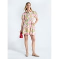 thumbnail image 2 of Free Assembly Women's and Women's Plus Cotton Mini Dress with Puff Sleeves, Sizes XS-4X, 2 of 5