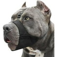 thumbnail image 1 of wonima02 Pitbull Muzzle, Soft Dog Muzzle with Anti-Slip Strap for American Bully Bulldog Boxers Rottweilers, Fabric Mouth Guard for Medium Large Short Snout Dog Anti Biting Chewing, Allow to Drink, 1 of 1