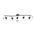thumbnail image 4 of 5 Light 120V Metal Track Light Fixture with Round Shade, Black- Saltoro Sherpi, 4 of 4
