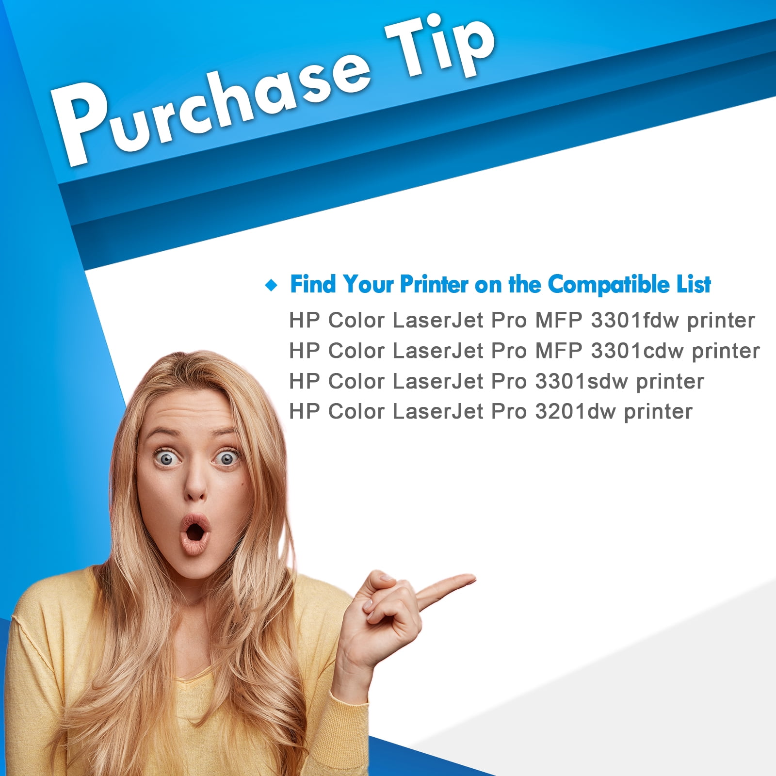 218X Toner Cartridges No-Chip Compatible for 218X W2180X 3201dw Color Laserjet Pro MFP 3301sdw 3301fdw 3201dw 3301cdw 3301 3201 Printer Ink Black Cyan Yellow Magenta, 4-Pack W2180A 218A Toner