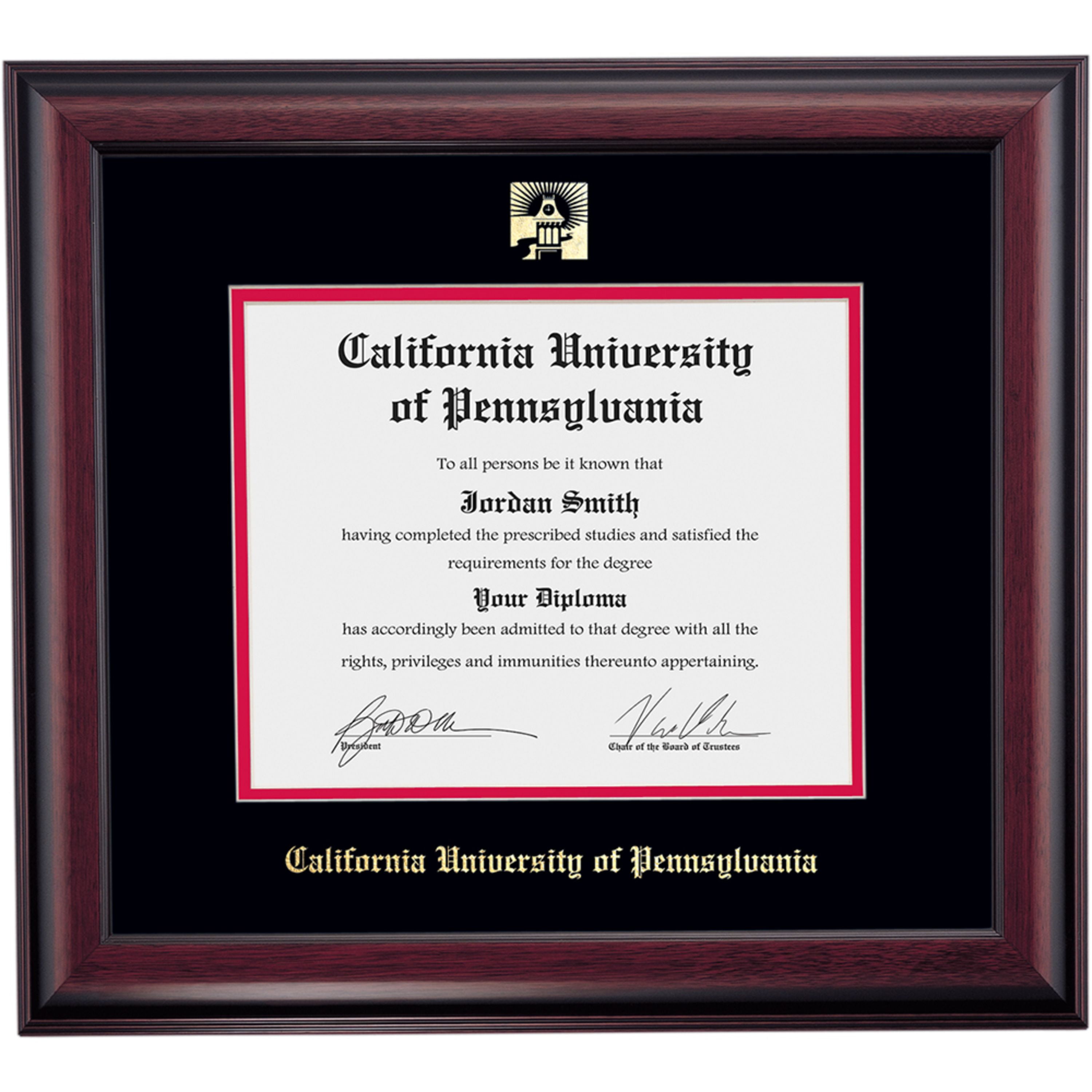 OCM Diploma Frame for California University of Pennsylvania, 19" x 21