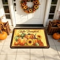 thumbnail image 4 of Hovilon 16x24 Inch Fall Pumpkin Thanksgiving Doormat, Yellow Polyester Welcome Mat, Non-Slip Washable Autumn Harvest Door Rug for Front Porch Entryway Kitchen, Indoor Outdoor Farmhouse Home Decor, 4 of 6