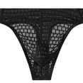thumbnail image 3 of oelaio Mens Briefs Soft Breathable Bikinis G-String Underwear T-Back Underpanties Low Rise Comfort Sport Underwear Black XL, 3 of 4