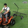 thumbnail image 4 of Yard Tuff 72" Pine Straw ATV Tow Behind Steel Landscape Rake w/Wheels & Handle, 4 of 6
