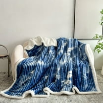 Qhnvtd Double Layer Thickened Lamb's Wool Blanket, Milk Fleece Nap Flannel Cover Blanket, Soft Warm Polyester Blanket for Winter, Ideal for Sofa Snuggling & Bed Use, Easy Wash & Long-Lasting