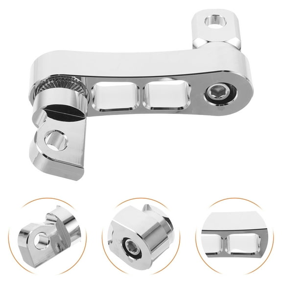 Worgeous 1 Pair Passenger Footpegs Mount Kit Highway Pegs Extension Brackets Male Mount Clamp for Motorcycles Silver