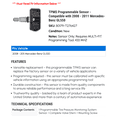 thumbnail image 2 of TPMS Programmable Sensor - Compatible with 2008 - 2011 Mercedes-Benz GL550 2009 2010, 2 of 2
