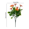 thumbnail image 2 of UV Resistant Outdoor Artificial Daisy Flowers Bouquet, Realistic Faux Greenery Bonsais for Hanging Bonsaier, Lifelike Floral Decor for Porch Patio Garden Yard Indoor Table Centerpiece, Orange, 2 of 5
