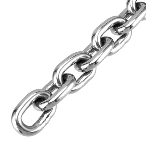 Heavy Duty Security Chain 1/4 in x 3.3 ft, Cut Proof Chain Made of Hardened Alloy Steel Chain, Thick Steel Chain for Hanging Plant, Pet, Anchoring, Towing for Bicycles, Moped