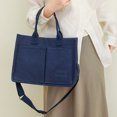 thumbnail image 4 of Bolso de mano de lona para mujer, Bolso cruzado Retro de gran capacidad, Bolso de moda para mujer, 4 of 5
