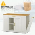 thumbnail image 3 of DWVO Kitchen Storage Cart with Trash Can Storage Cabinet, Rolling Kitchen Island with Wheels and Drawers for 13-Gallon Trash Bin, White, 3 of 10