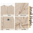 thumbnail image 6 of Fantaslook Fall Cardigan for Women Long Sleeve Open Front Cardigan Casual Button Down Coat with Pockets, 6 of 8