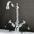 thumbnail image 2 of Kingston Brass KS1431PKL Duchess Two-Handle Bathroom Faucet with Brass Pop-Up and Cover Plate, Polished Chrome, 2 of 4