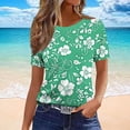 thumbnail image 3 of Perfectbot Women's Cute Print Crew Neck T-Shirt Short Sleeve Casual Daily Summer Top Tee, 3 of 5