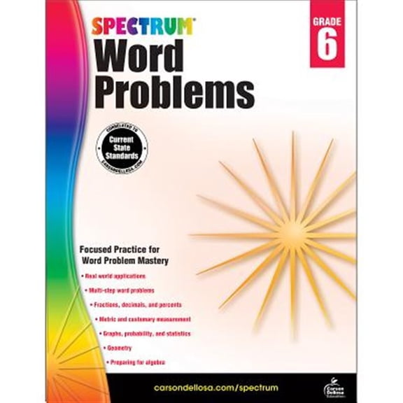 Pre-Owned Word Problems, Grade 6 (Spectrum) Paperback
