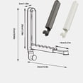thumbnail image 2 of Advancent Solución de almacenamiento versátil: ganchos plegables para puerta con 6 perchas y extensiones. Percha para puerta para ropa. Almacenamiento y organización del hogar Estilo gancho blanco, 2 of 6