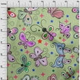 thumbnail image 3 of oneOone Velvet Light Green Fabric Butterflies Sewing Fabric By The Yard Printed Diy Clothing Sewing Supplies 58 Inch Wide-3Y, 3 of 7