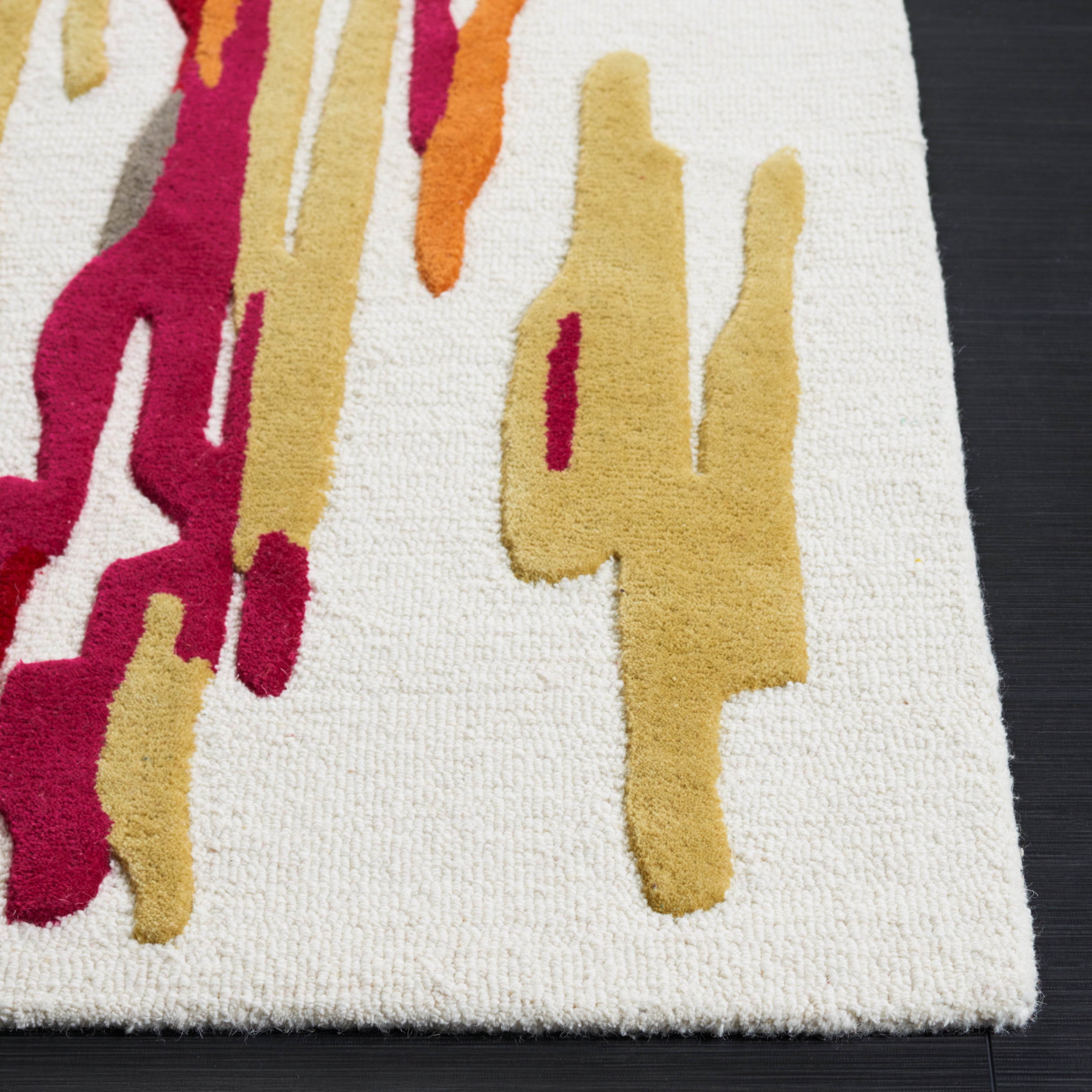 SAFAVIEH Rodeo Drive Jesper Abstract Area Rug, Ivory/Red, 3' x 5'