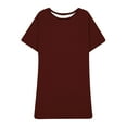thumbnail image 5 of Summer Dresses for Women Crewneck Short Sleeve Flowy Tshirt Dress Casual Loose Shirt Dresses, 5 of 5