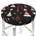 thumbnail image 3 of Hirioo Christmas Tree and Gold Socks for Round Bar Stool Seat Covers Washable Stool Cushion Slipcover Elastic Bar Chair Covers for 12-14 Inch Chair-13 inch, 3 of 7