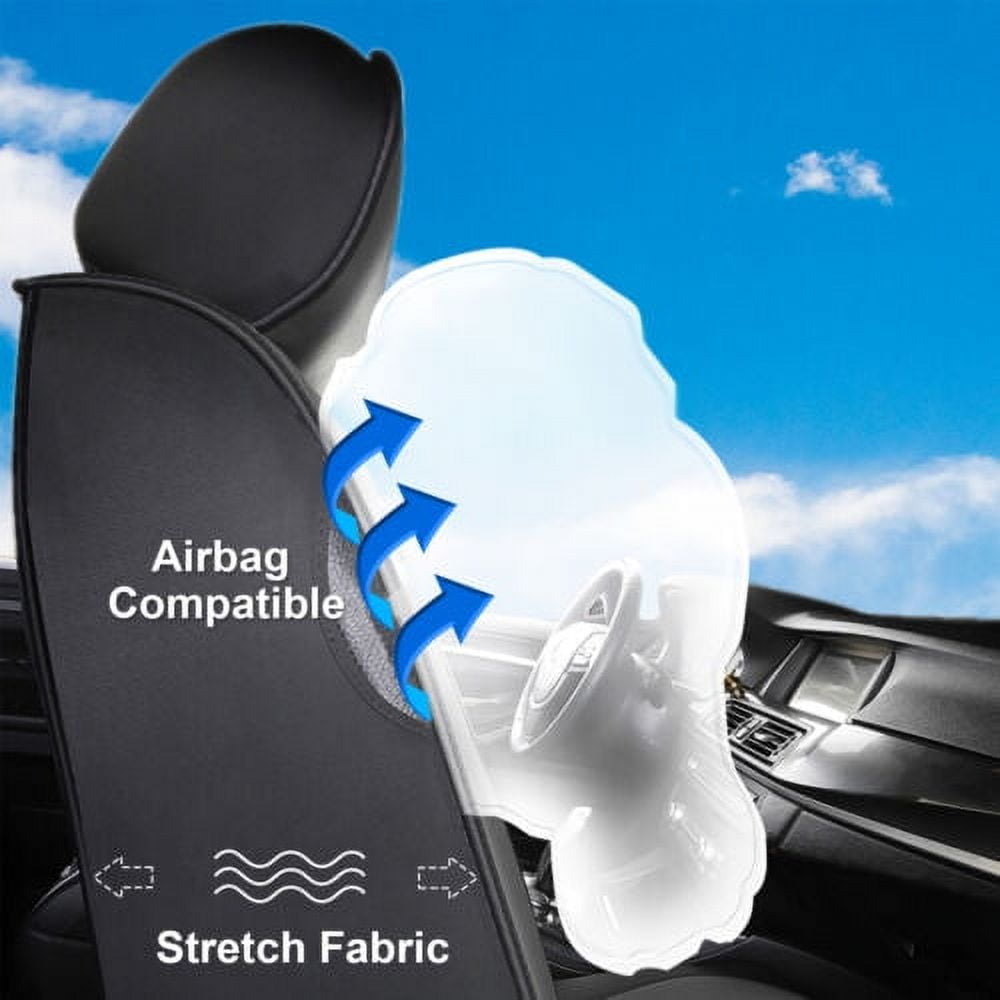For Lexus LX450,LX470,LX570 Car Seat Covers,5-Seat PU Leather Cushion Protector,Full Set Front Back Seat Cover with 2 Pillows for RC200t,RC300,RC350 Black&Gray