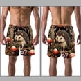 thumbnail image 3 of luoweisi Men's Beach Shorts Quick Dry Swim Trunks with Mesh Lining Hedgehog S, 3 of 5