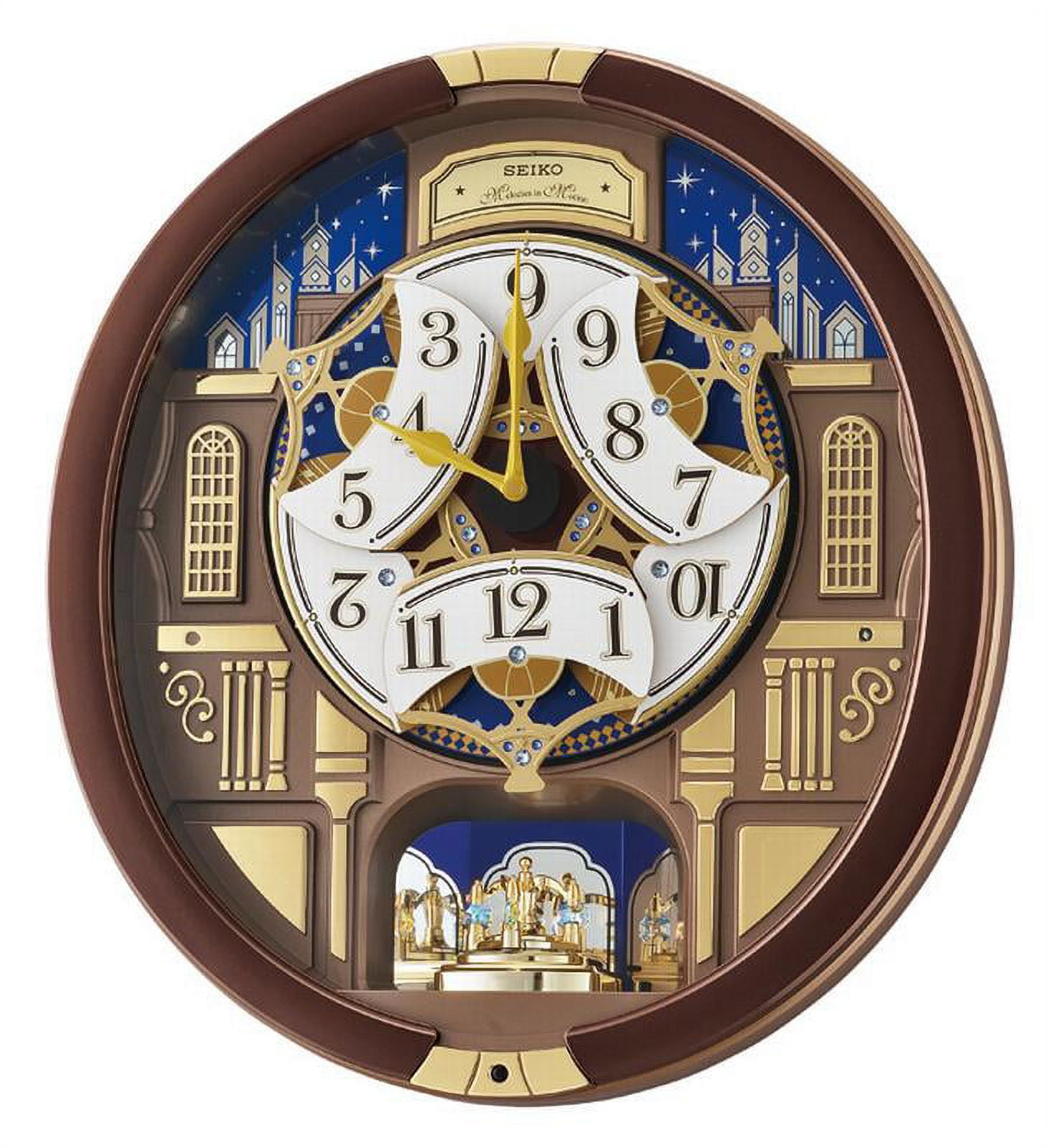 時計 Moe Seiko Nightime City Skyline Melodies in Motion, Musical Wall