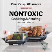 Ninja Crispi Glass Air Fryer 4-Qt, 3-in-1, Air Fry Recrisp, Portable, Dishwasher Safe, FN100WMPK Pink