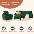 thumbnail image 2 of Pingliang Home Sectional Sofa with Storage Ottoman and Accent Chair, 3 Seat L Shaped Couch with Side Pockets and Armchair,Living Room Furniture Set for Home Apartment Office Studio, 2 of 7